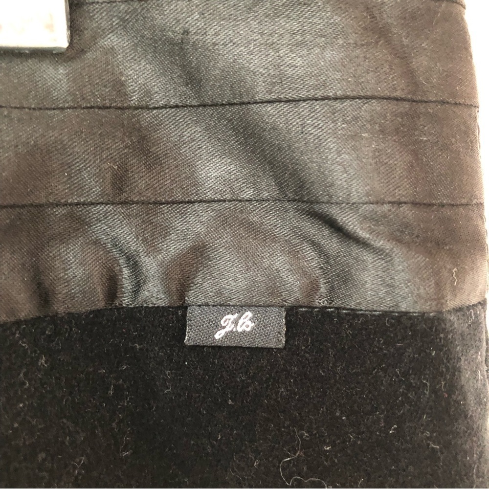 Jennifer Lopez JLo black cotton velvet stretch pant satin waist details 7 - Picture 5 of 7